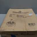 Backyard Expressions Round Patio Umbrella Base  Heavy Duty Resin-Coated Calcium Carbonate Stand with Adjustable Pole Adapters Fits 1.5"2" Poles, Weather-Resistant