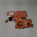 Superbowl Party Decorations 2024 Football Game Time Touch Down Banner Football Party Decorations Sports Party Decorations Super Bowl Football Party Supplies (Orange)
