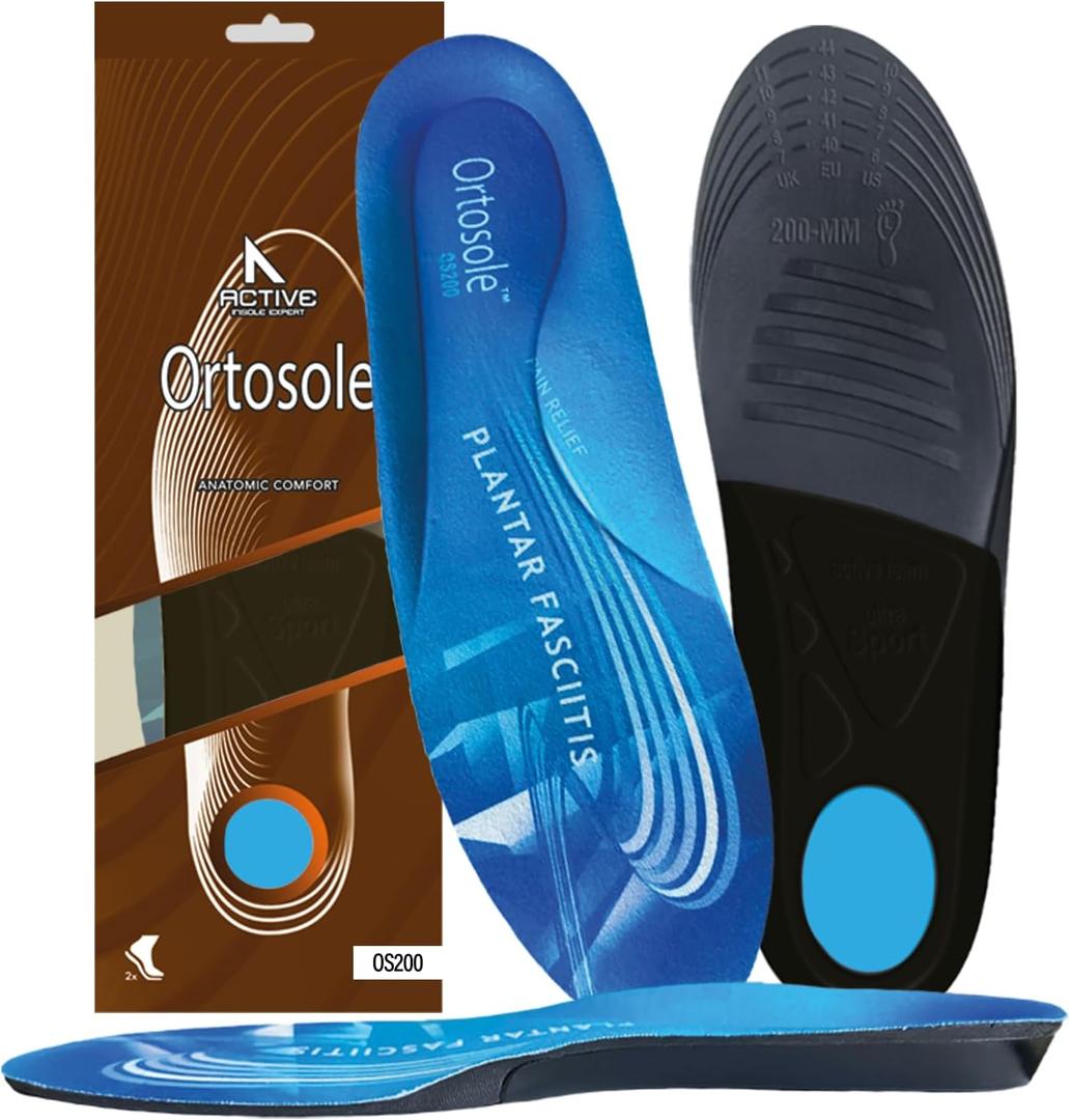 Plantar Fasciitis Insoles for Men & Women Arch Support Shoe Inserts for Heel Pain Relief, Heel Spur & Flat Feet, Orthotic Comfort for Walking, Running & Work Shoes