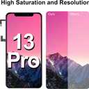 for iPhone 13 Pro Screen Replacement Kit with Earpiece Flex Cable Proximity Sensor 3D Touch LCD Screen Display Digitizer A2483 A2636 A2638 A2639 A2640 6.1 inch