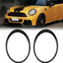 Osompar Headlight Trim Ring Headlamp Bezel Compatible with 2007-2015 Mini Cooper Gen2 R55 R56 R57 R58 R59 Replaces 51137149905 51137149906 Black Pair Driver Passenger Side