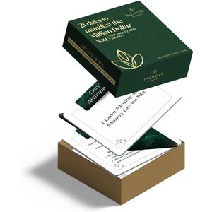 Money Manifestation Cards NLP Neuroscience Based 42 Positive Daily Affirmations and Journaling Prompt Deck Become Your Abundant Rich self Mindful Affirmations for Men and Women