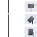 Projector Stand Floor Mount with Adjustable Height 20''-50'', Universal Ceiling Mount 360 Rotatable Compatible with Projector, Camera, Webcam for Home & Office & Outdoor