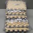 YIMINYUER 20 Tiles (30cm30cm1cm Each Tile) Baby Soft Puzzle Play Mats, Kids Thick EVA Foam Floor, Toddlers & Children's Soft Interlocking Mat R01R10R12G301020 (142114CM, White Beige Gray)