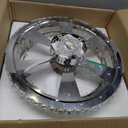 Fandelier Ceiling Fan with Lights and Remote Control Dimmable Crystal Ceiling Fan LED 3 Color 6 Speeds Chandelier Fan Bedroom Kitchen Living Room (Chrome 2)