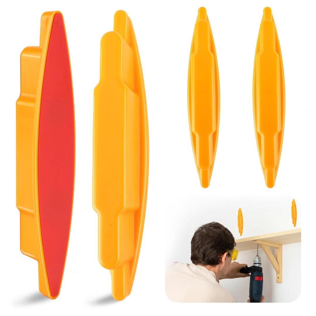 4Pcs Magnetic Stud Finder, No Batteries Required, Easy to Use Wall Scanner Detector Rapidly Locates Screws, Nails & Metal Studs Through Drywall & Wood