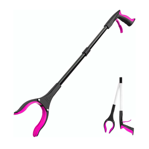 Grabber Reacher Tool - 32” Extra Long Foldable Gripper and Reaching Tool - Heavy Duty Pick Up Stick Grabbers for Seniors, Trash, Surgery Recovery Must Haves Gifts (Black Purple)