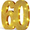 Usongshine11.8 Inch Gold Glitter Number Birthday Party Decorations, 60th Centerpiece Table Shining Golden Digit for New Year,Graduation,Bridal Shower,Thanksgiving,Halloween,Anniversary Party Supplies