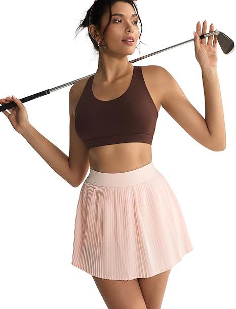 Sports Bras for Women,Padded Strappy Sports Bras Criss-Cross Back Medium Support Sports Bras with Removable Cups, Brown Large