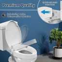 Raised Elongated Bidet Toilet Seat 18.5", Soft Close Lid, Dual Self-Cleaning Nozzles, Quick Release, Heavy-Duty PP, Stable & No Loosening, Ideal for Seniors & Limited Mobility, White
