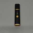 Groin & Body Hair Trimmer for Men - Electric Shaver for Pubic Hair, Chest, Legs - Ball Pubic Groomer, LED Light, Replaceable Ceramic Blade Heads, USB-C Recharge Dock, Waterproof Hygiene Razor (Gold)