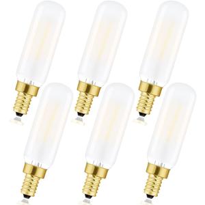 Frosted E12 Led Bulb Dimmable 6W Candelabra Led Bulbs 4000K Daylight T6 T6.5 E12 Edison Bulbs 60 Watt for Chandelier, Ceiling Fan Light, AC120V 600LM Candelabra Light Bulb 6Pack.