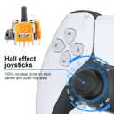 HGamyox 8Pcs Hall Effect Joysticks Replacement for DualSense PS5 Controller, 3D Analog Sticks Sensor Module for Playstation 5 Repair Parts Accessories