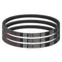uxcell 3 Pcs AX21 EPDM V-Belt, Raw Edge Cogged Industrial Rubber V Belt 1/2" Width x 21" Inside Circumference
