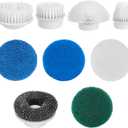 9-in-1 Electric Spin Scrubber Replaceable Brush Heads Set, Universal Electric Scrub Brush Heads for All Brands, Spin Brush Heads for Shower Scrubber, Electric Cleaning Brush for Bathroom Floor Tile