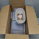 PRAKI Large Airtight Food Storage Containers 5.2L / 195oz, 4pcs Pantry Kitchen Organizers and Storage for Flour, Sugar, Baking Supplies, BPA Free, Plastic Flour Containers with 20 Labels & Maker (Black)