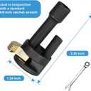 Tub drain removal tool, Remove the Damaged, Corroded Or Rusted Drainage Extractor, Applicable to 3/8-inch Ratchet Wrench (Gold)