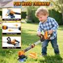 3-IN-1 Kids Garden Tools with Lights and Sounds, Weed Wacker Toy, Leaf Blower Toy, and Hedge Trimmer, Yard Tools Outdoor toys for Boys Pretend Role Play, Christmas Birthday Gifts for Kids 3,4,5,6,7,8+