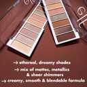 e.l.f. Perfect 10 Eyeshadow Palette, Ten Ultra-pigmented Shimmer & Matte Shades, Vegan & Cruelty-Free, Keep It Ethereal