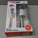 BlueFire 4 in 1 Karaoke Wireless Microphone with LED Lights, Portable Microphone for Kids, Great Gifts Toys for Kids, Girls, Boys and Adults (Silver)