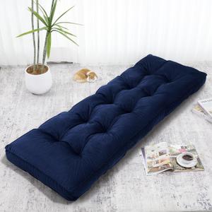BALAPET Thick Floor Lounger Pillow,Lustrous Velvet Tufted Floor Pillow Cushion with Elasticized Webbing for Easy Storage.Thickened 4-inch Floor Lounger for Meditation,Yoga,Reading,Sleeping(Navy Blue)
