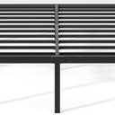 NEW JETO Metal Bed Frame,Queen Size Bed Frame with Storage Space,Heavy Duty Sturdy Mattress Foundation,Easy Assembly,No Box Spring Needed, Black,14 Inch,Queen