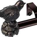 Bronze Curtain Rod 48"-90" Brown Curtain Rods for Windows Adjustable Drapery Rod with Bird Finials Heavy Duty Curtain Rod for Living Room Kitchen Bedroom