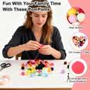 ANPUNAT 200 Pcs Craft Pom Poms 1 Inch Felt Balls DIY Art Creative Crafts Projects and Decoration(Multicolor)