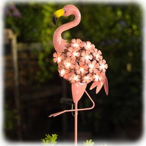 Homeimpro Garden Solar Lights Flamingo Decor Gifts for Women Yard Outdoor Decorations Stake Lights, Waterproof Warm White 27 LED for Lawn,Patio, Courtyard, for Mom Grandma (Pink)