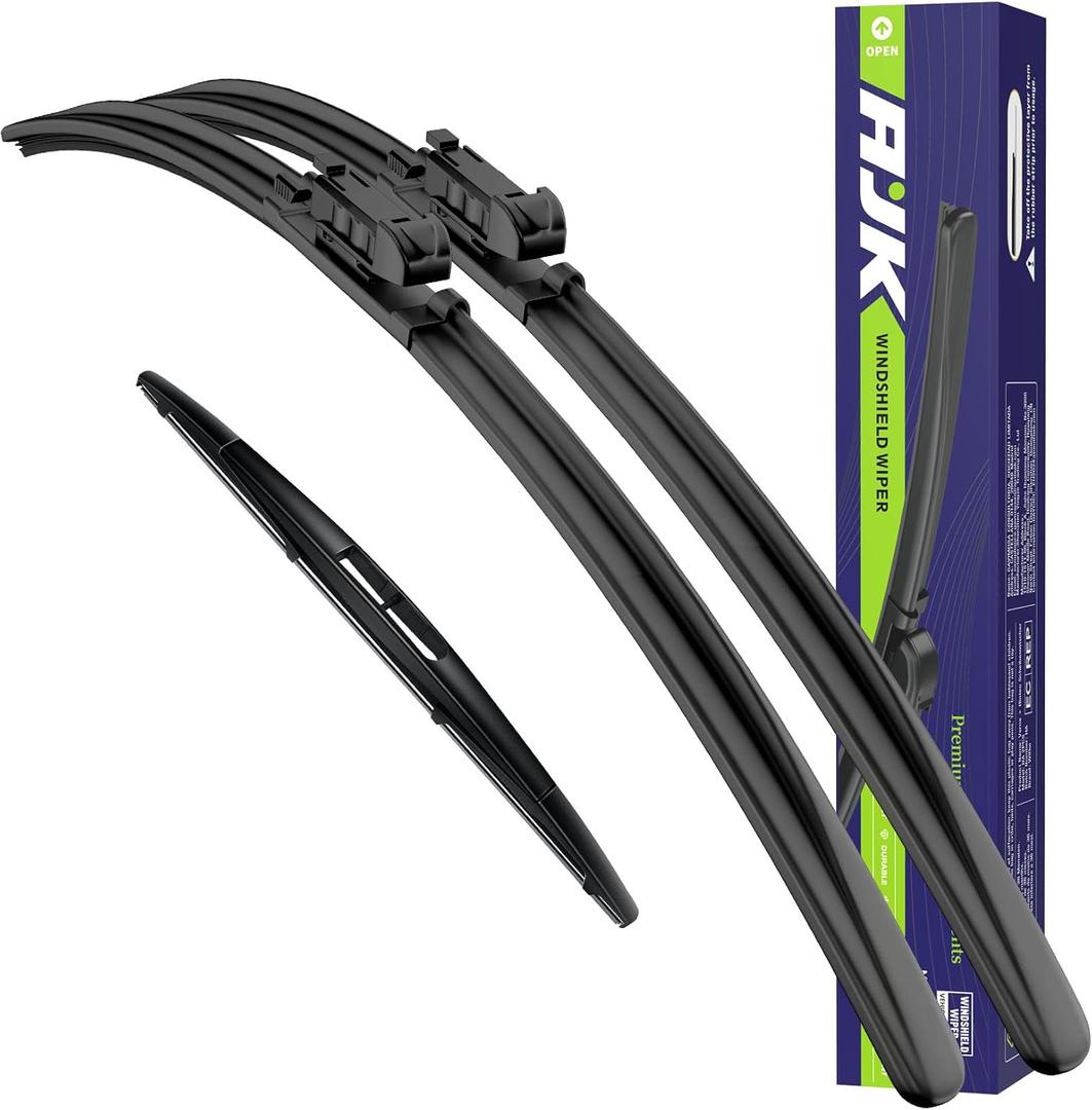 AJK 22 22 and 12 inch Wiper Blades, Premium All Season 3 Pack Driver Side and Passenger Side Front Windshield Wipers Replacement for GMC Yukon 2007-2013