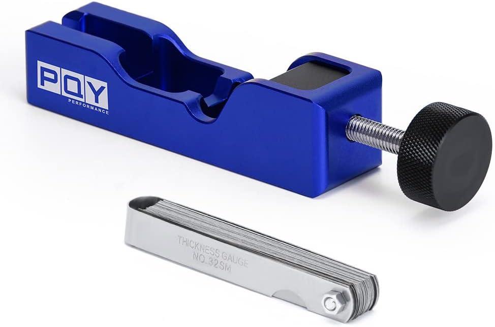 Universal Spark Plug Gap Tool with 32 Blades Steel Feeler Gauge, Spark Plug Gapper Gapping Tool Adjuster for Most 10mm 12mm 14mm 16mm Sparkplug Blue