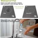 RIZZARI Large Water Dispenser for Dogs: 9L Automatic Stainless Steel Gravity Raised Pet Feeder with Specialized Brush and Triple Filter for Senior Pet Dogs with Neck Pain Garage Living Room (White)