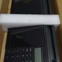 TOWON Desktop Glass Whiteboard with Basic Calculator, 12 Digit LCD Display, Desk Organizers with Accessories for Office, Home, School Supplies, Storage with Dry Erase Board Surface, Black, 17'' x 6''