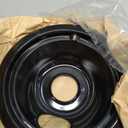 GE Black Stove Drip Pans, 10% Energy Save by Enamel Spraying Prevent Bending and Rust - Include 2 6'' Burner Drip Pans and 2 8'' Drip Bowl