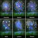 Maleyt 6 Pack Solar Garden Lights, Firework Lights, Decorative, 8 Lighting Modes with Remote 120 LED Twinkling Waterproof Landscape Outdoor Decor, for Pathway Backyard Walkway Patio