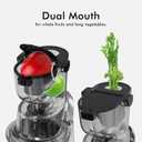 SIFENE Cold Press Juicer Machine, 3.3" Chute Whole Fruits Vegetables,White