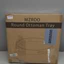 Ottoman Tray with Handles, 20 Inches Round Large Tray for Ottoman Wooden Serving Tray Decorative Trays for Living Room Wooden Trays for Party, Dinner, Breakfast, Appetizers, Entertaining Guests