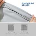 2 Pack Bamboo Viscose Cooling Fitted Sheet Queen Size Only, 400 Thread Count, 16" Deep Pocket Cooling Bottom Sheets for Hot Sleeper, Silky Soft Breathable (Queen, Gray