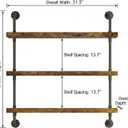 31.5” Wall Mounted Wine Rack with LED Lights