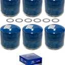 Genuine OEM Oil Filter 26300-35505/2630035505 Compatible for Hyundai, Kia 1997-2023, Made in Korea (6 Pack with Washers)
