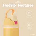 Owala Disney Princess FreeSip Insulated Stainless Steel Water Bottle with Straw for Sports and Travel, BPA-Free Sports Water Bottle, 24 oz, Belle