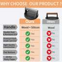 Smash Burger Press 6.7-Inch Round Cast Iron Grill Press with Ergonomic Silicone Handle  Heavy-Duty Bacon with Unique Burger Design for Even Grilling