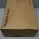 Plush & Plaid 3-Piece Queen Fluffy Fleece Comforter Set with 2 Pillowcases, Extra Soft Warm Winter Bedding Set for Men Women Kid, Thick Heavy-Weight Luxury Furry Bed Set for Boy Girl, White