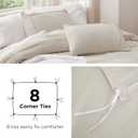 Bedsure Grid Boho Duvet Cover Queen Size - Distressed Vintage Tufted Boho Bedding Set, 3 Pieces Home Bedding for All Seasons, Includes 1 Queen Duvet Cover & 2 Pillowcases (White, 90" x 90")