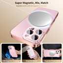 Astter for iPhone 16 Pro Max Case with Privacy Screen Protector & Full Camera Protection,Magnetic iPhone 16 ProMax Cover,Compatible with MagSafe Phone Case for 16 Pro Max-Pink