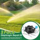 Diaphragm Repair Kit Compatible with DRKCP/CPF, Valve Diaphragm Replacement Compatible with Rain Bird CP, CPF, DV, DAS, ASVF, with included Filter, Solenoid Filter, Screw, Spring(2 Pack)