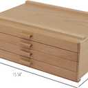 HG Art Concepts Artists Storage Chests - Premium Studio Organizer for Paint Tubes, Brushes, Pencils, Markers, & More! - 3 Drawer & 4 Drawer