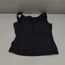 SUUKSESS Women Padded Open Back Boat Neck Tank Tops Double Lined Basic Shirts (Medium, Black)