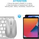 SPARIN Wireless Bluetooth Keyboard and Mouse for iPad (A16) 11th 10th Generation, iPad Air (13/11 inch), iPad Pro 13/12.9/11 inch, iPad 9th 8th Gen, iPad mini 7th -8.3 inch, Above iOS13- Silver White