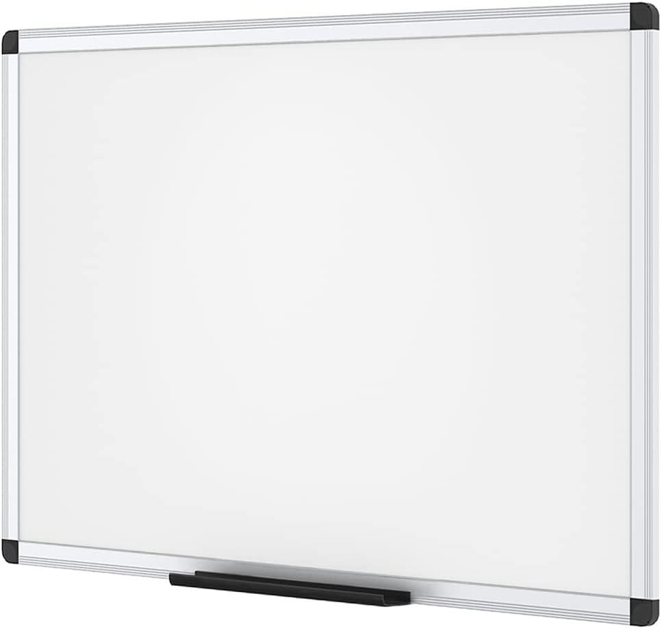 VIZ-PRO Dry Erase Board/Magnetic White Board, 48 X 32 Inches, Silver Aluminum Frame